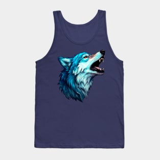 Sky wolf print Tank Top